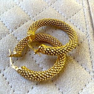 14K Gold over SS Earring Hoops